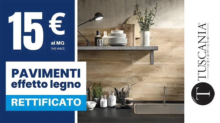 Pavimenti Effetto Legno 15€ MQ 20x120 TUSCANIA CERAMICHE prezzo  gres porcellanato rettificato