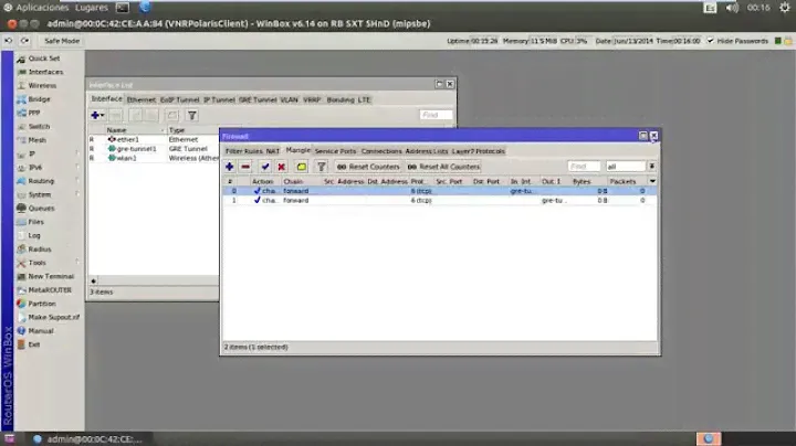 Configuracio Tunel GRE Mikrotik-Mikrotik