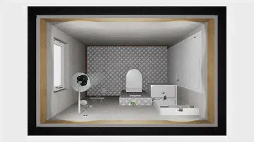 45x45 Chic Poole Gray & 33 3x55 Droit Cement & 18 5x59 8 Sandwood Brown
