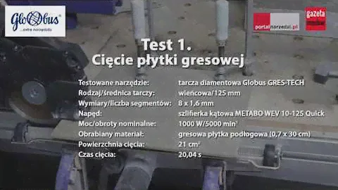 Piły/tarcze diamentowe serii GRES-TECH do szlifierek kątowych
