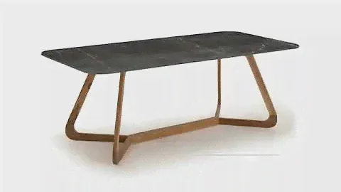 Mesa de exterior con base de madera y tapa de cerámica Pietra Grey - Infinity